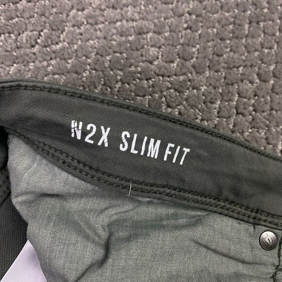 DU/ER No Sweat N2X Slim Fit Shorts Men's 36 Green Stretch - Picture 6 of 13